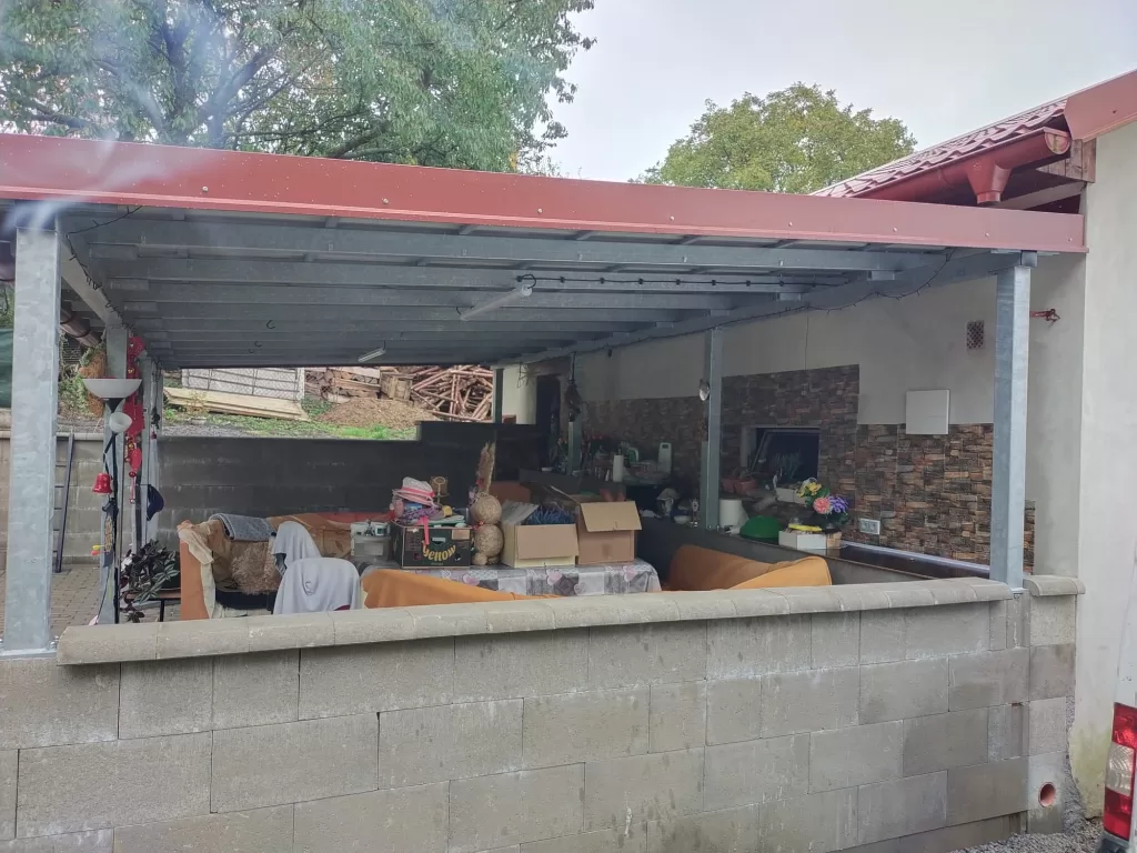 Pergola před zasklením